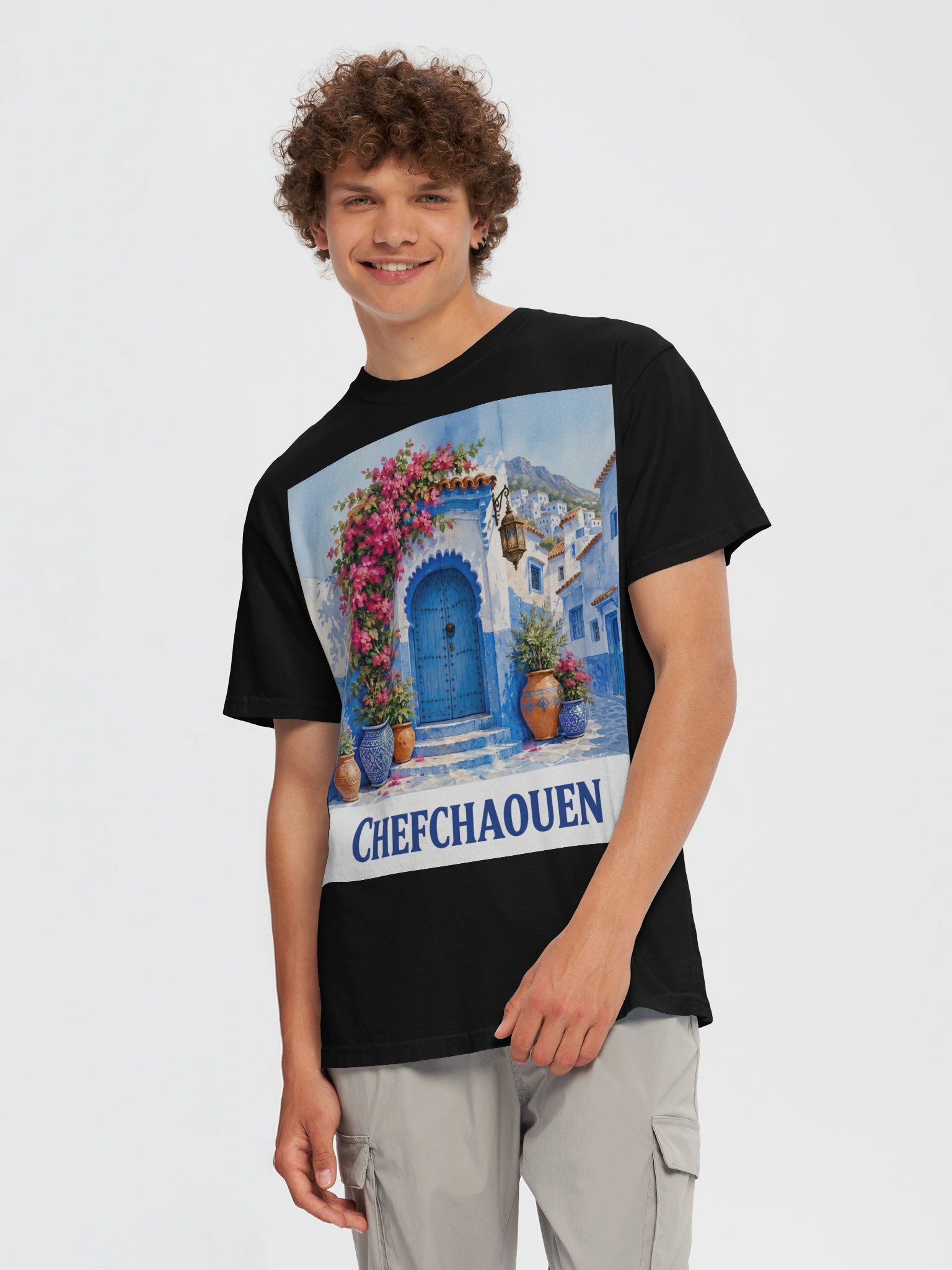 Chefchaouen Blue Door T-Shirt product image (17)