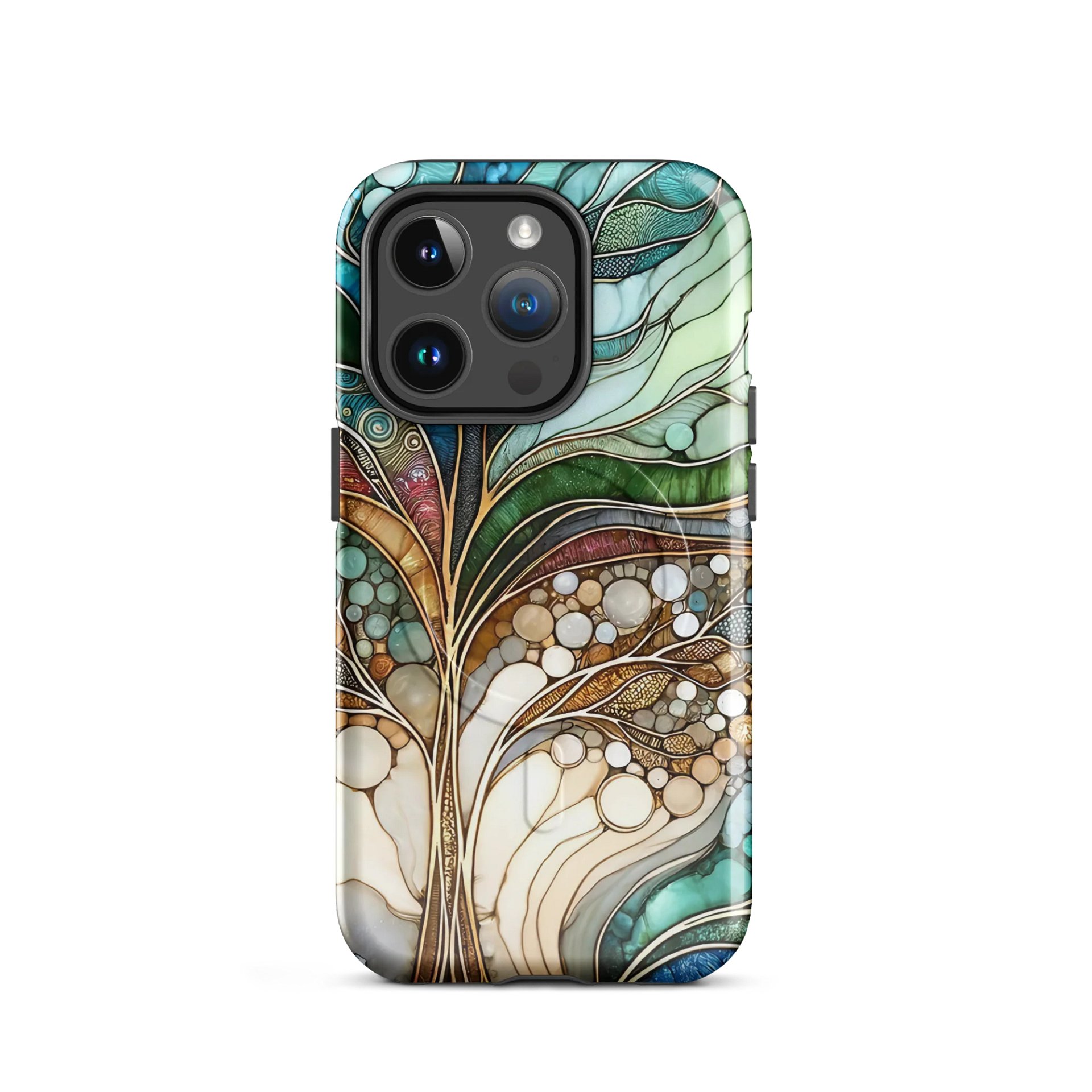 Artistic Tree Mosaic Tough Magnetic MagSafe® iPhone® 14, iPhone 15, iPhone 16, iPhone 17, Pro, Pro Max, Plus Cases. product image (2)