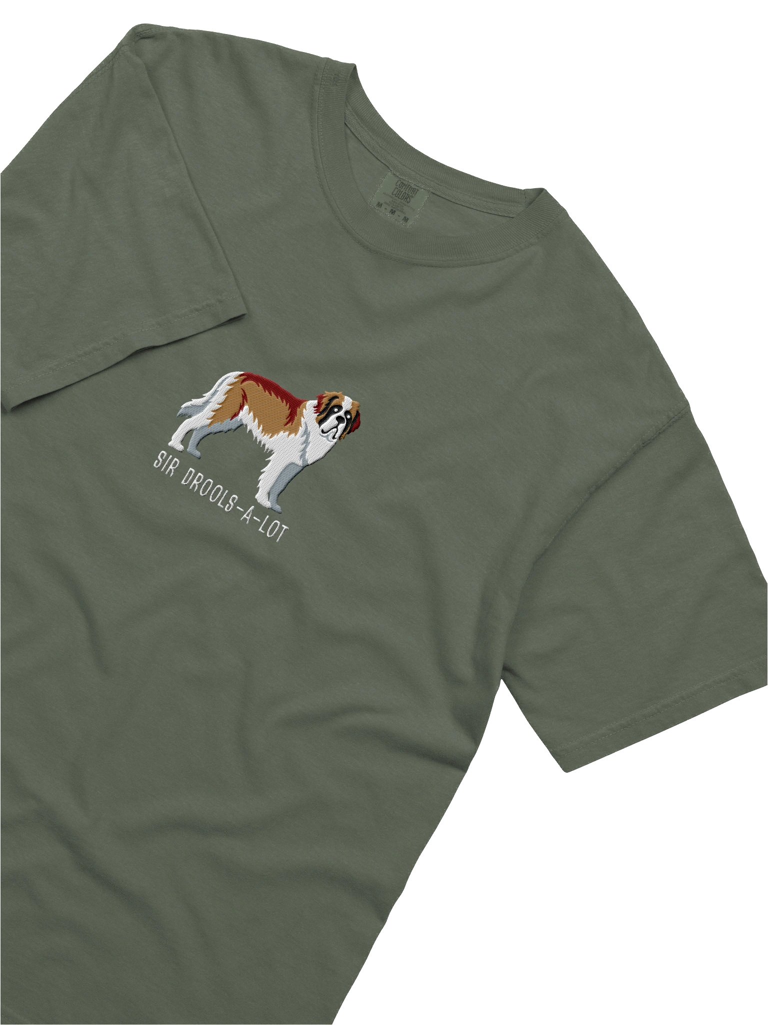 Sir Drools-A-Lot T-Shirt(Embroidered) of a Saint Bernard(Brown & White) product image (8)