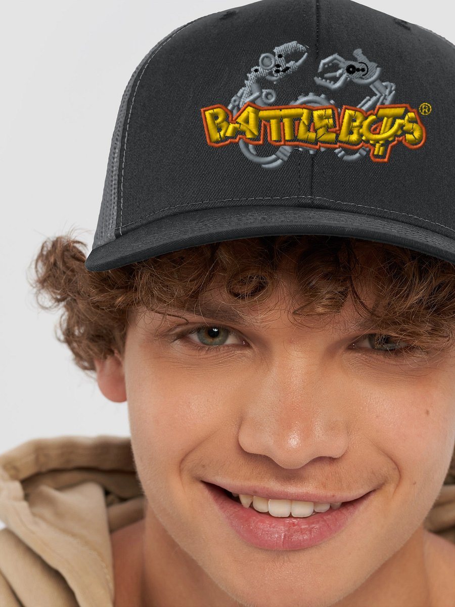 Battlebots Retro Logo Trucker Hat - Black/Gray - BattleBots Elite Gear! product image (4)