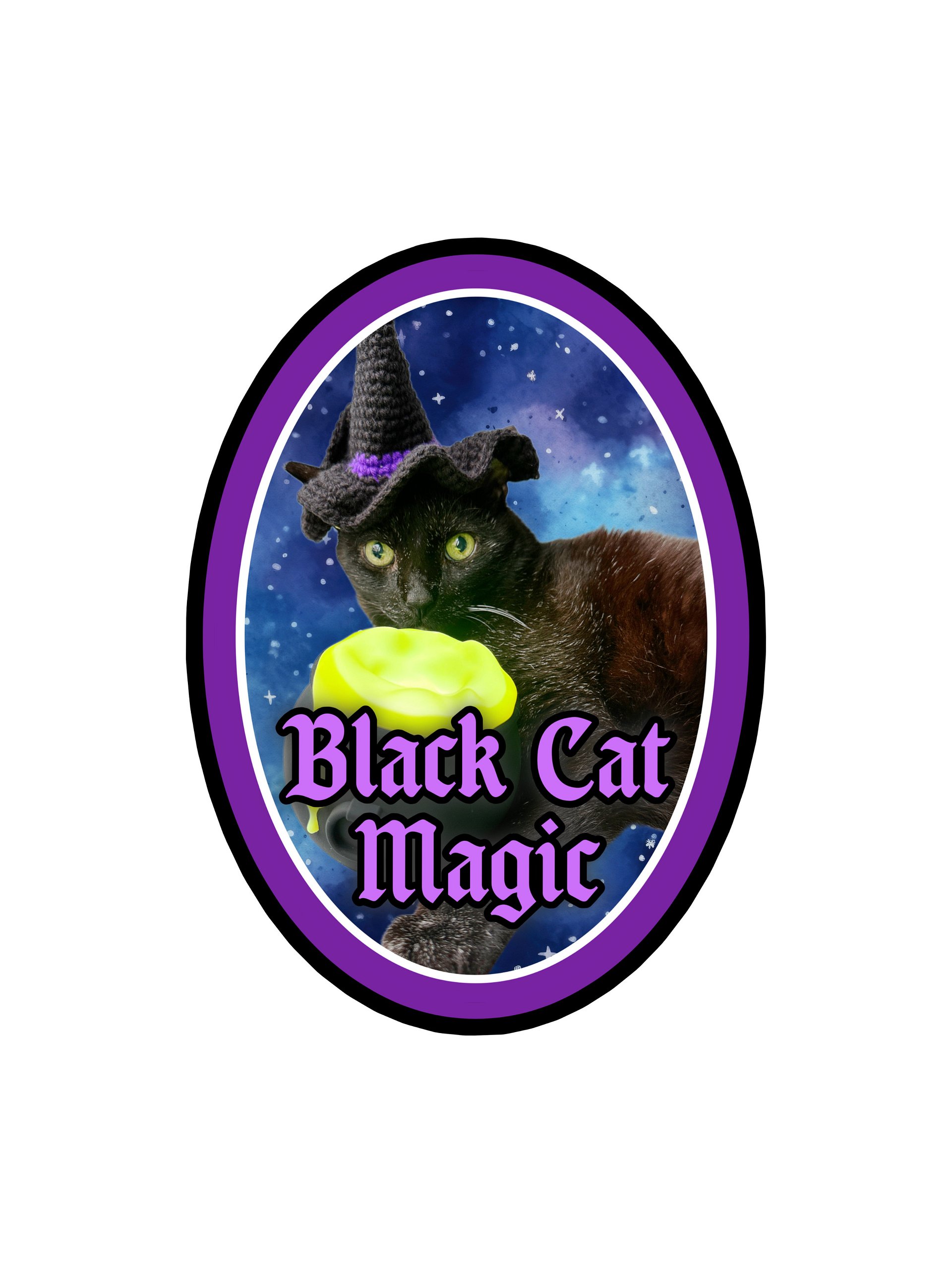 Black Cat Magic bottle label sticker product image (1)