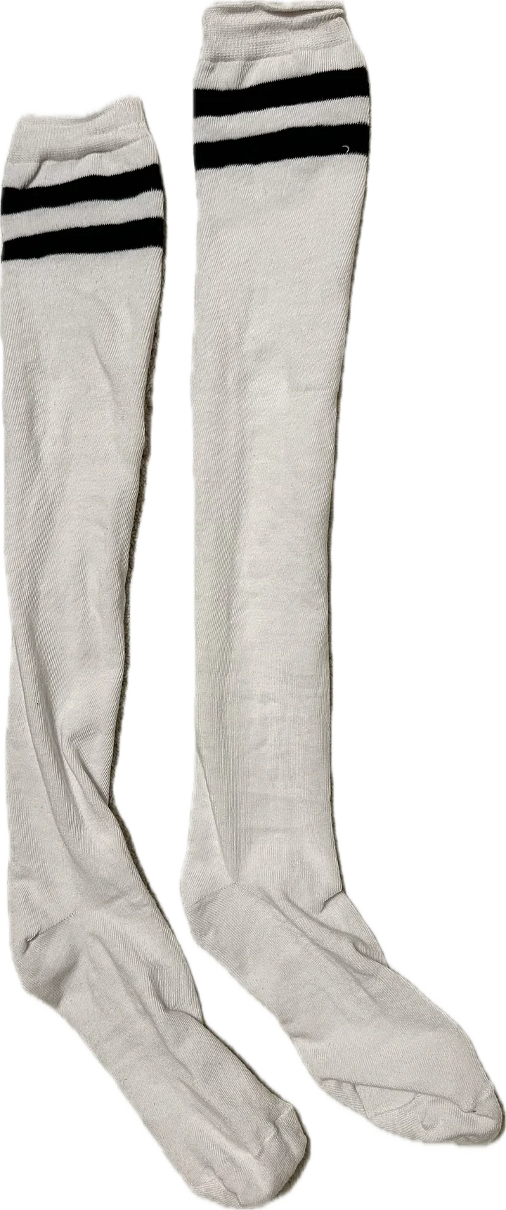 White thigh high socks product image (1)
