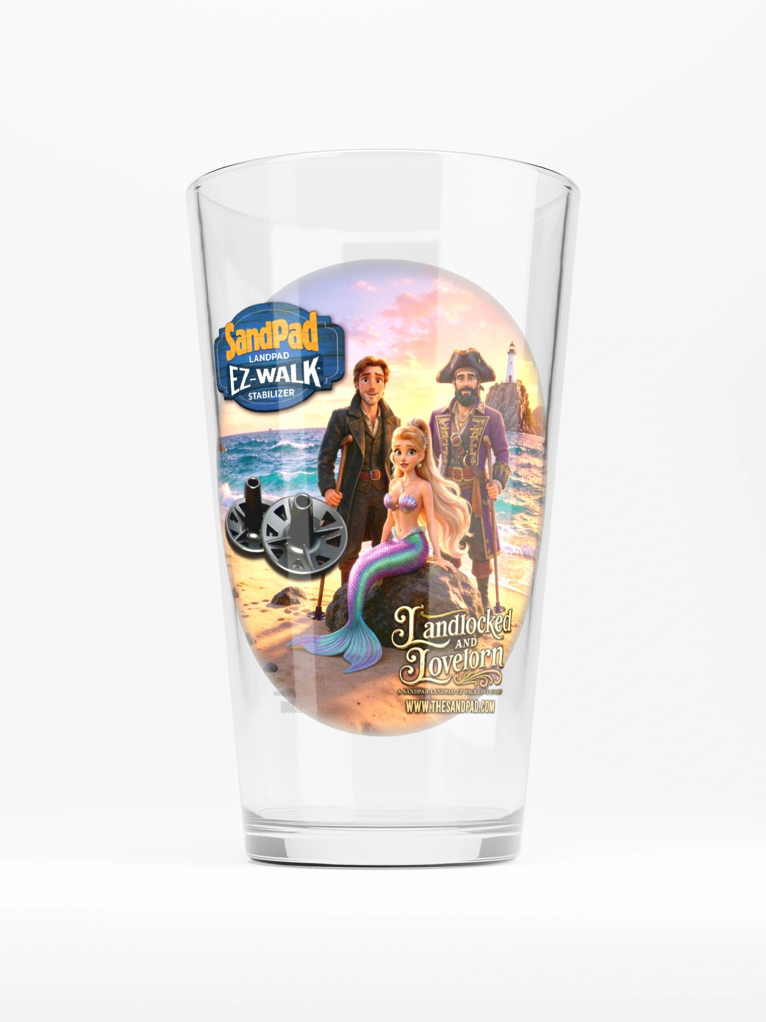 Landlocked and Lovelorn Pint Glass product image (2)