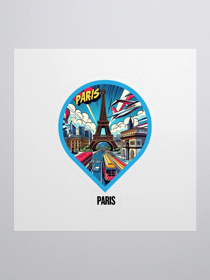 Vibrant Parisian Adventure Stickers | AI Design Paris city France product image (1)