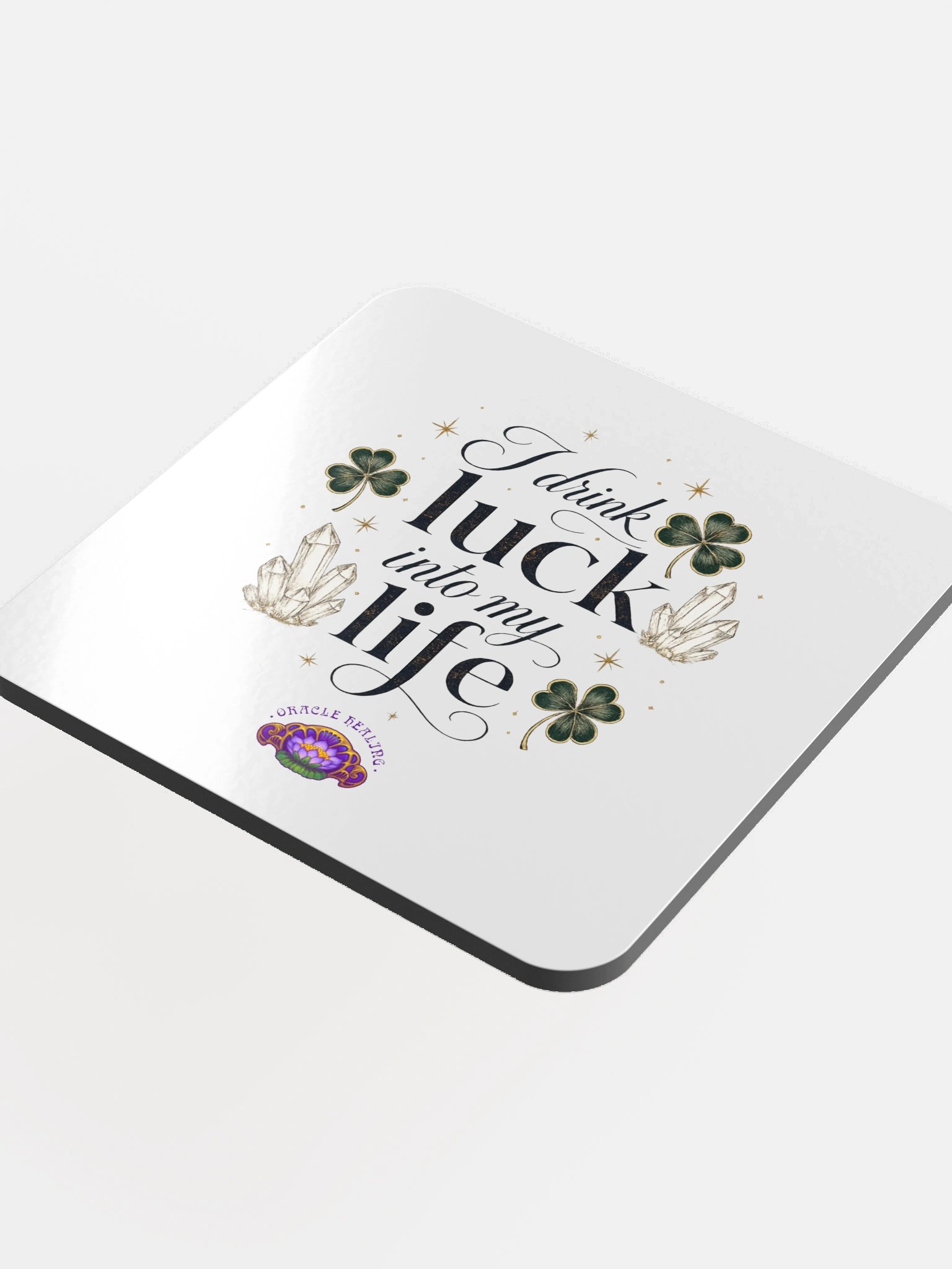 Clear bad luck spell coaster product image (4)