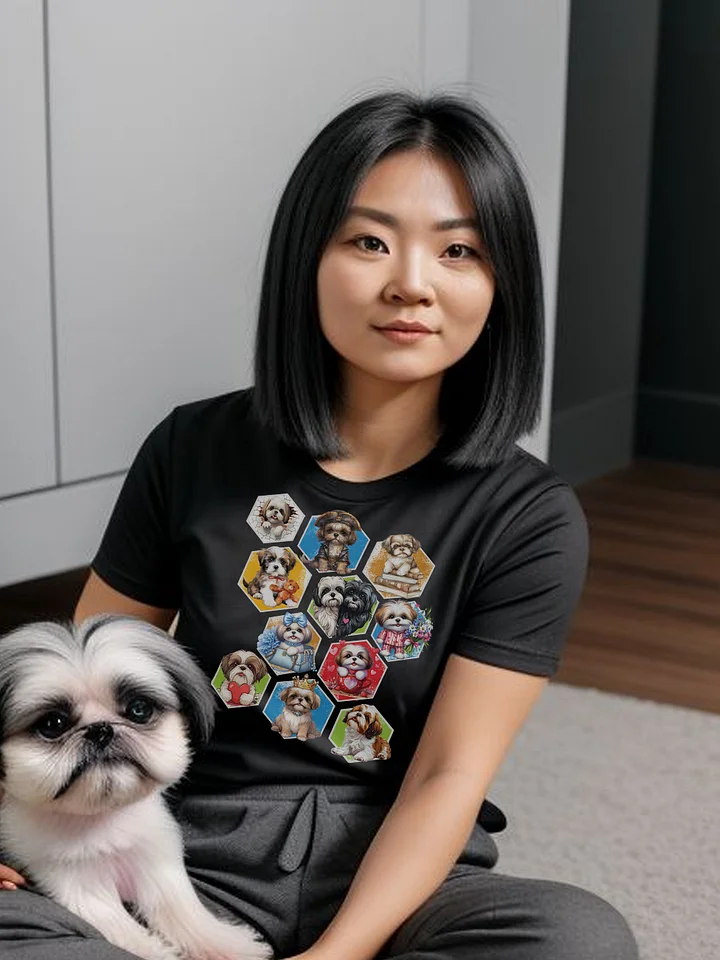 Funny Cute Shih Tzu in Cubes for Anyone Who Loves Their Dog T-Shirt product image (2)