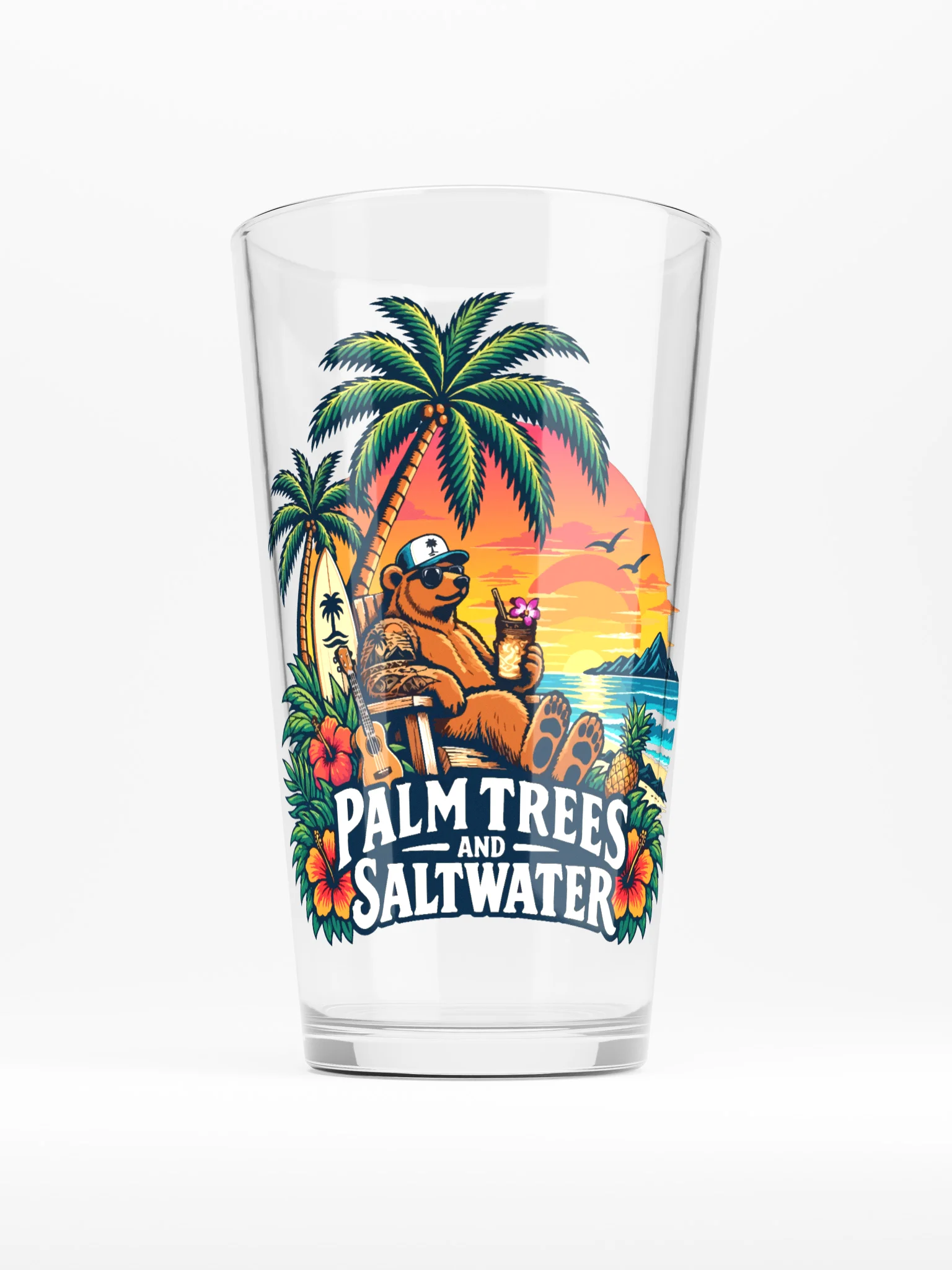 The Mai Tai Bear Pint Glass product image (1)