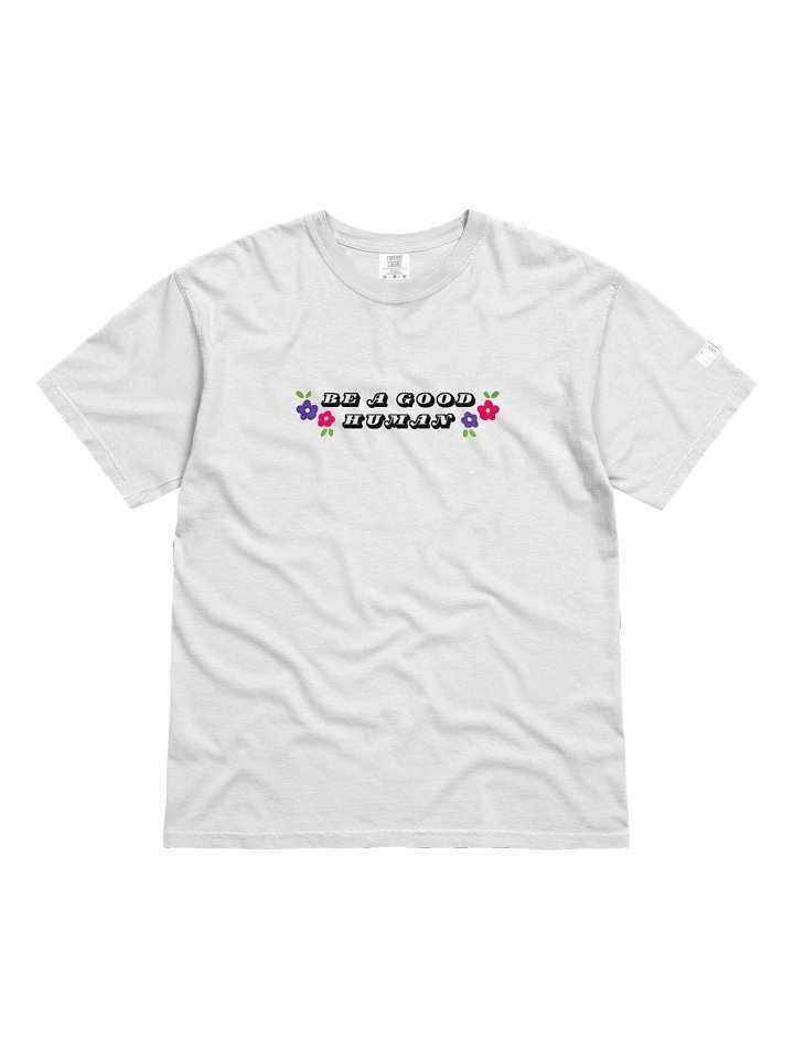 Be A Good Human Flower Power Embroidered Tee product image (1)