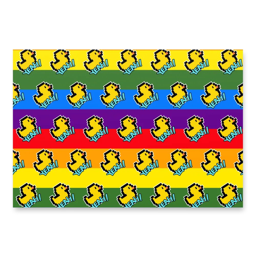 Duck Yeah Wrapping Paper, Rainbow Edition product image (3)