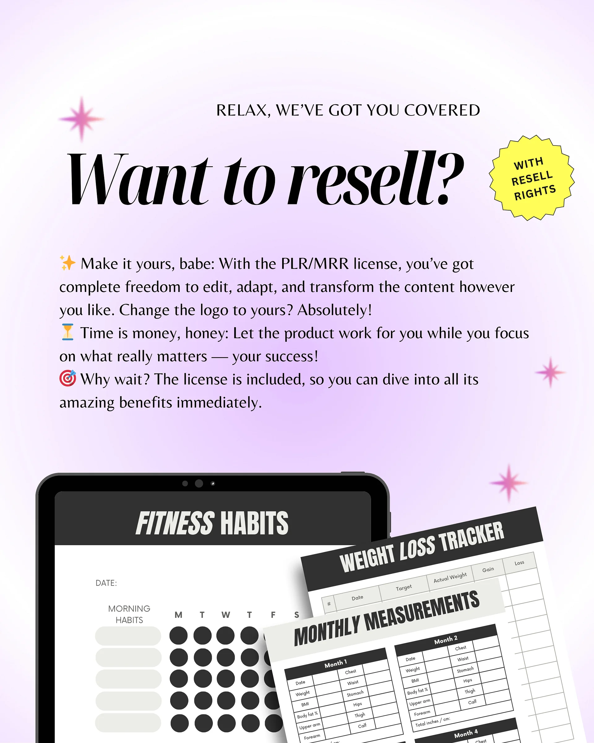 22 Self Care & Wellness Digital Planners Bundle | MRR PLR Bundle product image (6)
