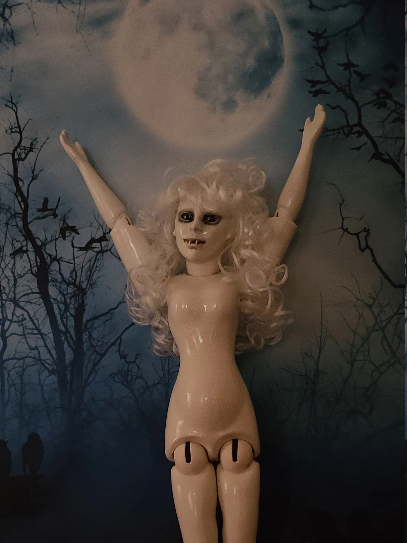Two foot tall doll, ceramic doll, MADE TO ORDER "Dainty Vamp" product image (7)