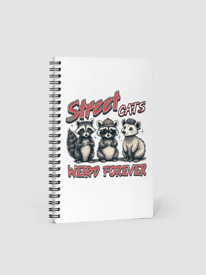 Street Cats Weird Forever Raccoon Trio Spiral Notebook product image (2)
