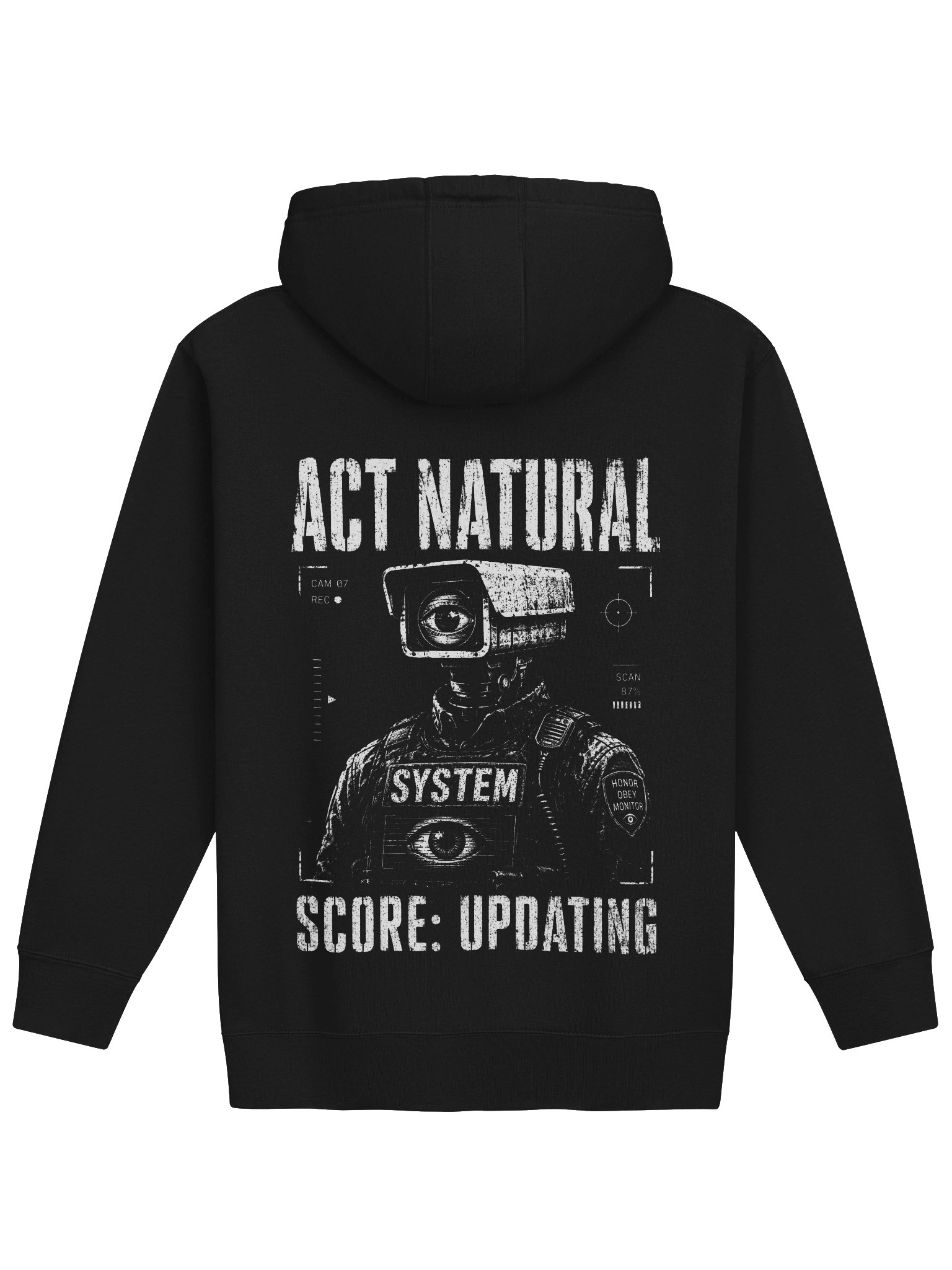 ACT NATURAL - The All-Seeing Eye - Back Print Midweight Hoodie product image (1)