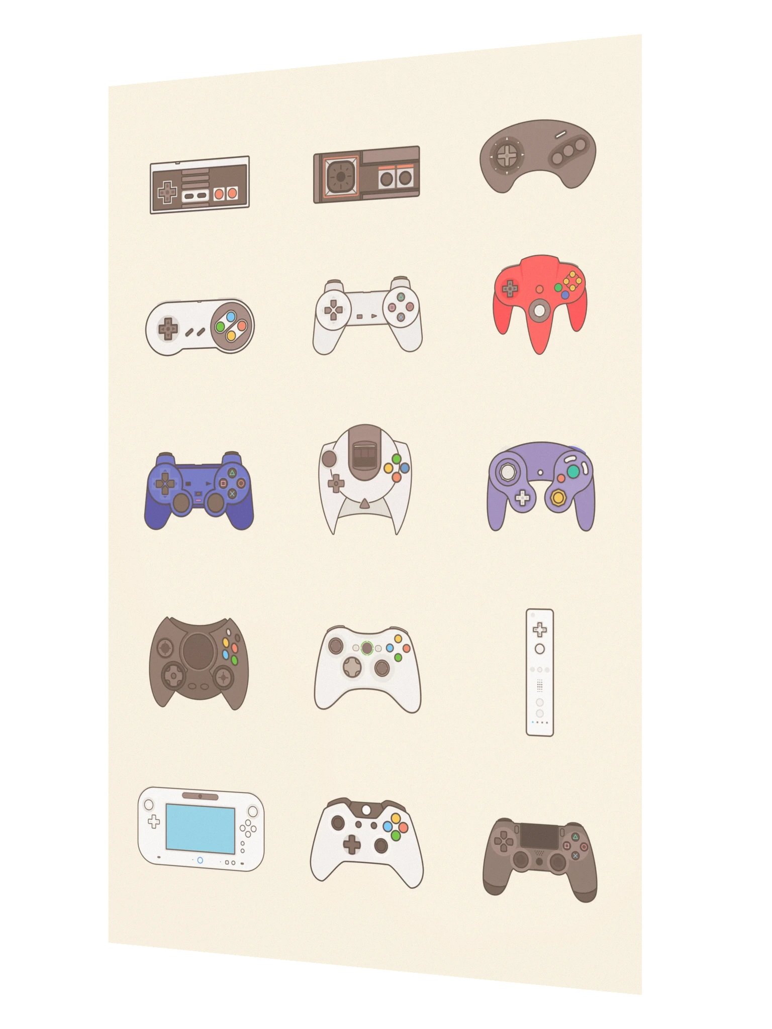 Retro Controllers (Beige) [2x3] product image (2)