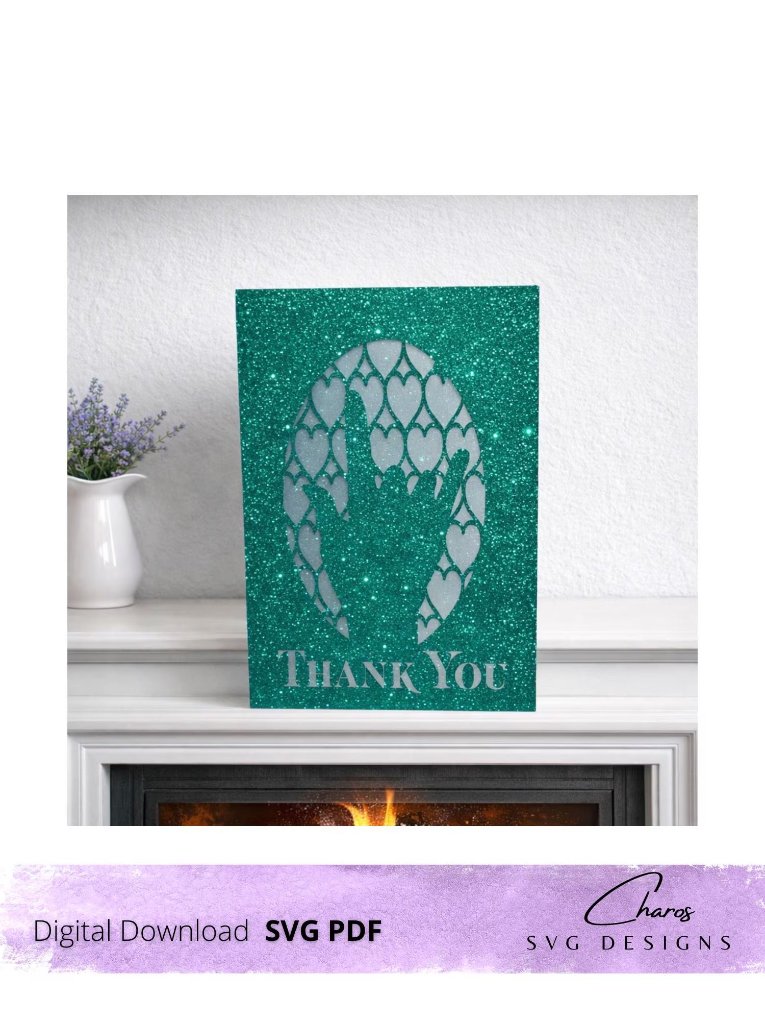 I Love You in ASL Thank You Card SVG | Sign Language Card Template | Free Envelope product image (1)