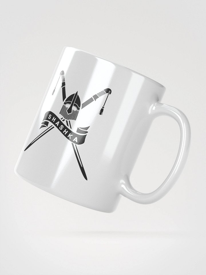 White Glossy Mug - black Shashka product image (4)