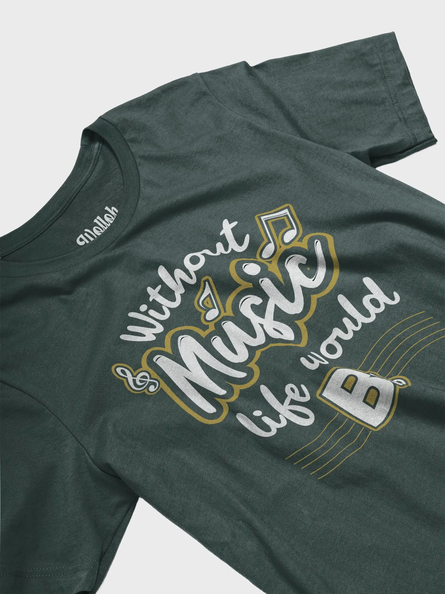 Life Without Music Would B♭ T-Shirt – Clever Pun for Music Lovers product image (4)