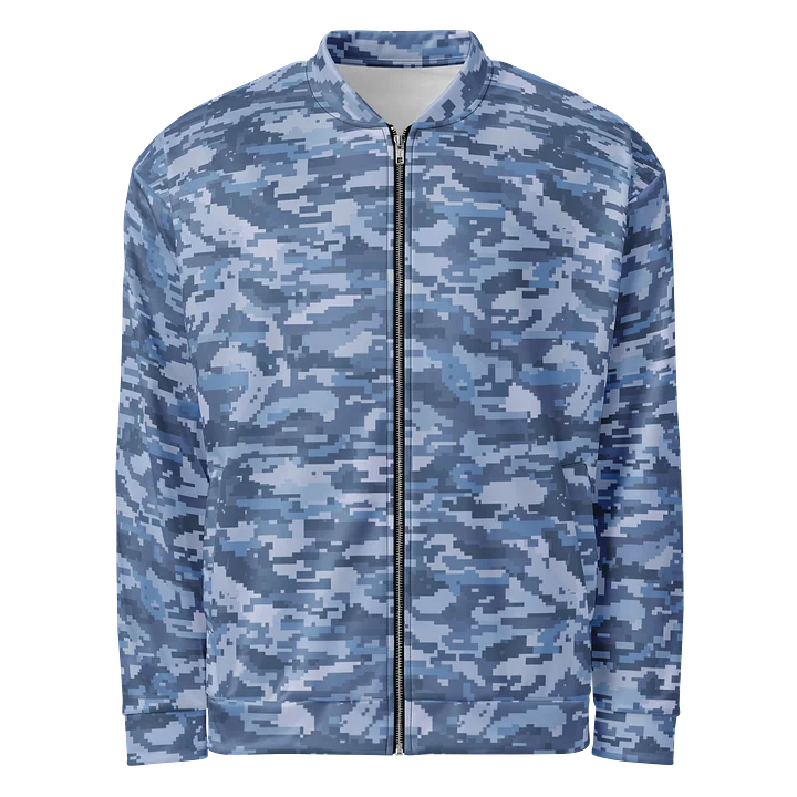 Blue Pixel Military Camouflage Bomber Jacket product image (1)