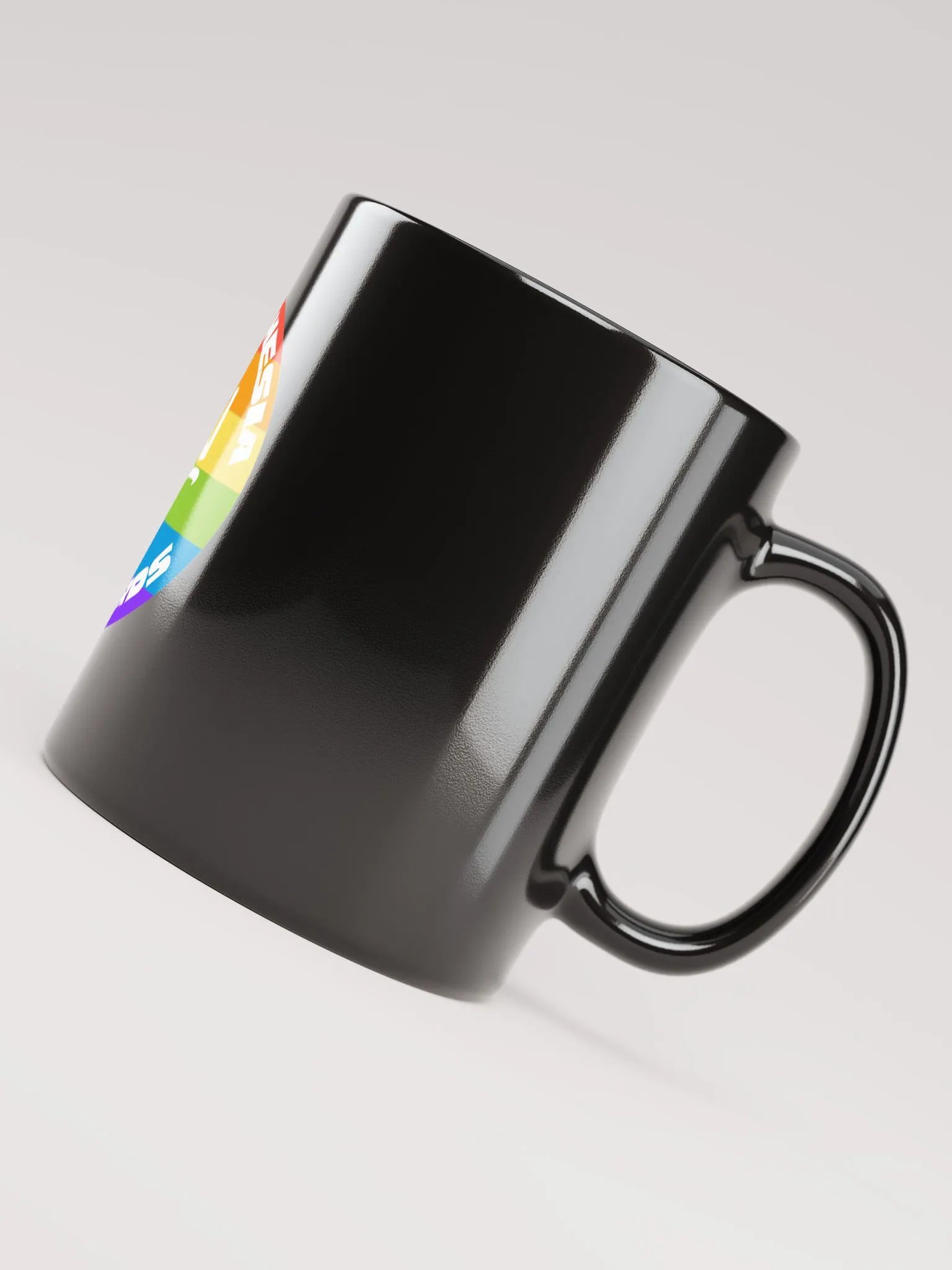 Synesthesia Records Rainbow Logo Mug BLK product image (3)