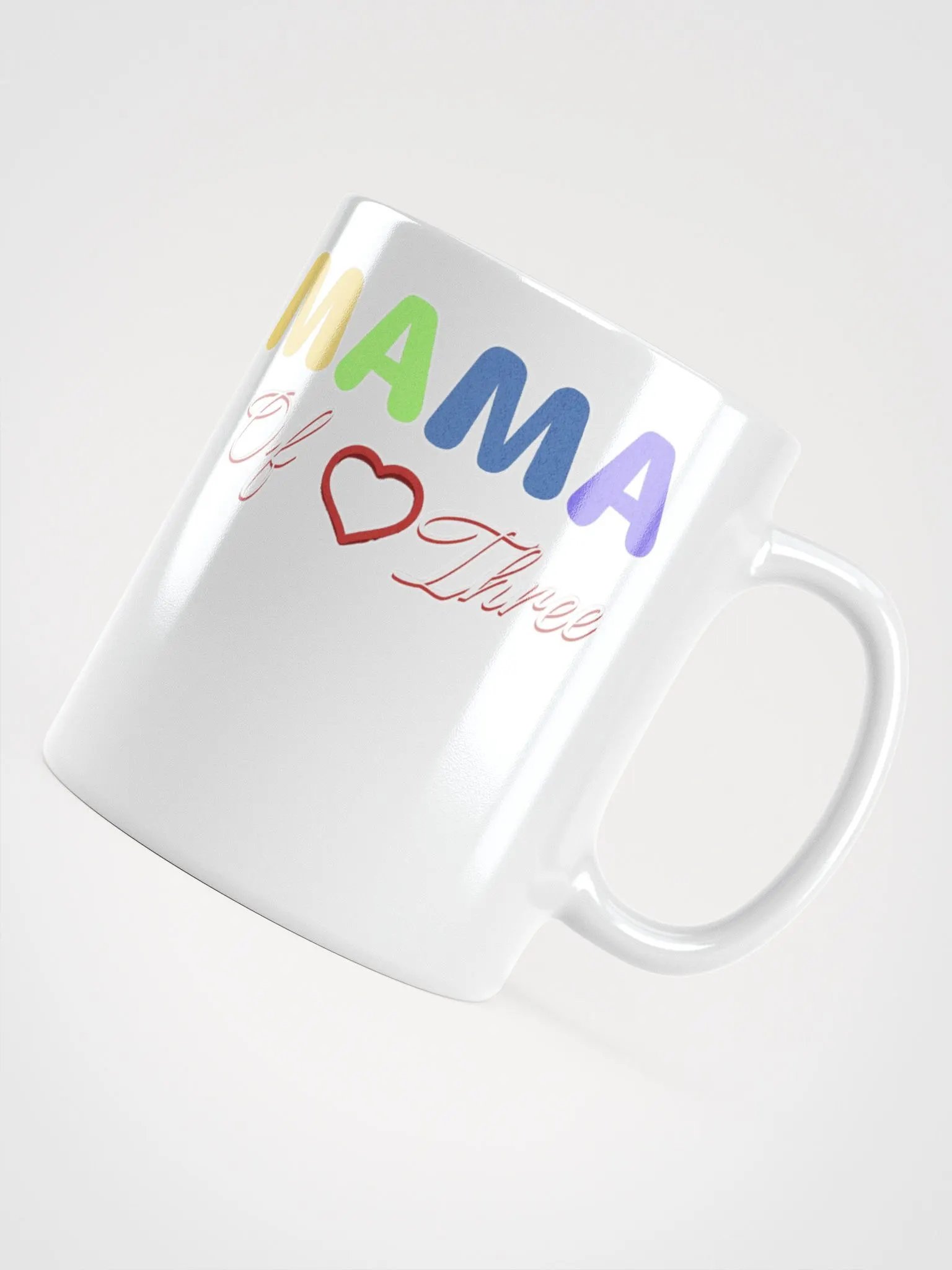 Mama of Three - Loving Family Design White Mug product image (13)