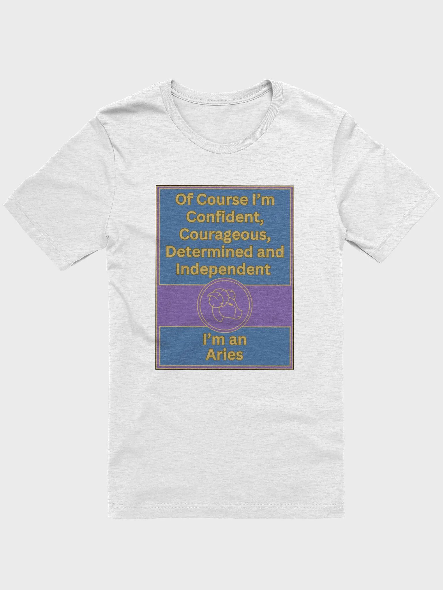 Of Course I’m Aries Zodiac Sign T-Shirt, Zodiac Sign Vibes T-Shirt, Aries T-Shirt, Astrological T-shirt product image (2)