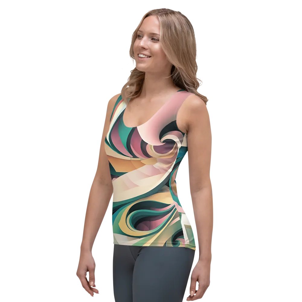 Abstract Lithographic Pattern Design Tank Top - V6 product image (3)