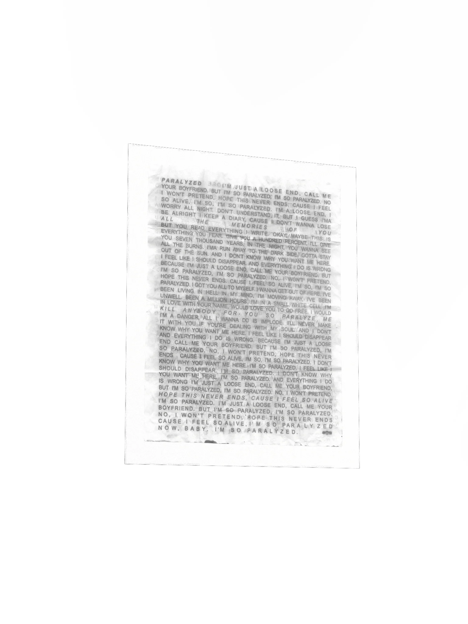 PARALYZED XEROX POSTER product image (9)