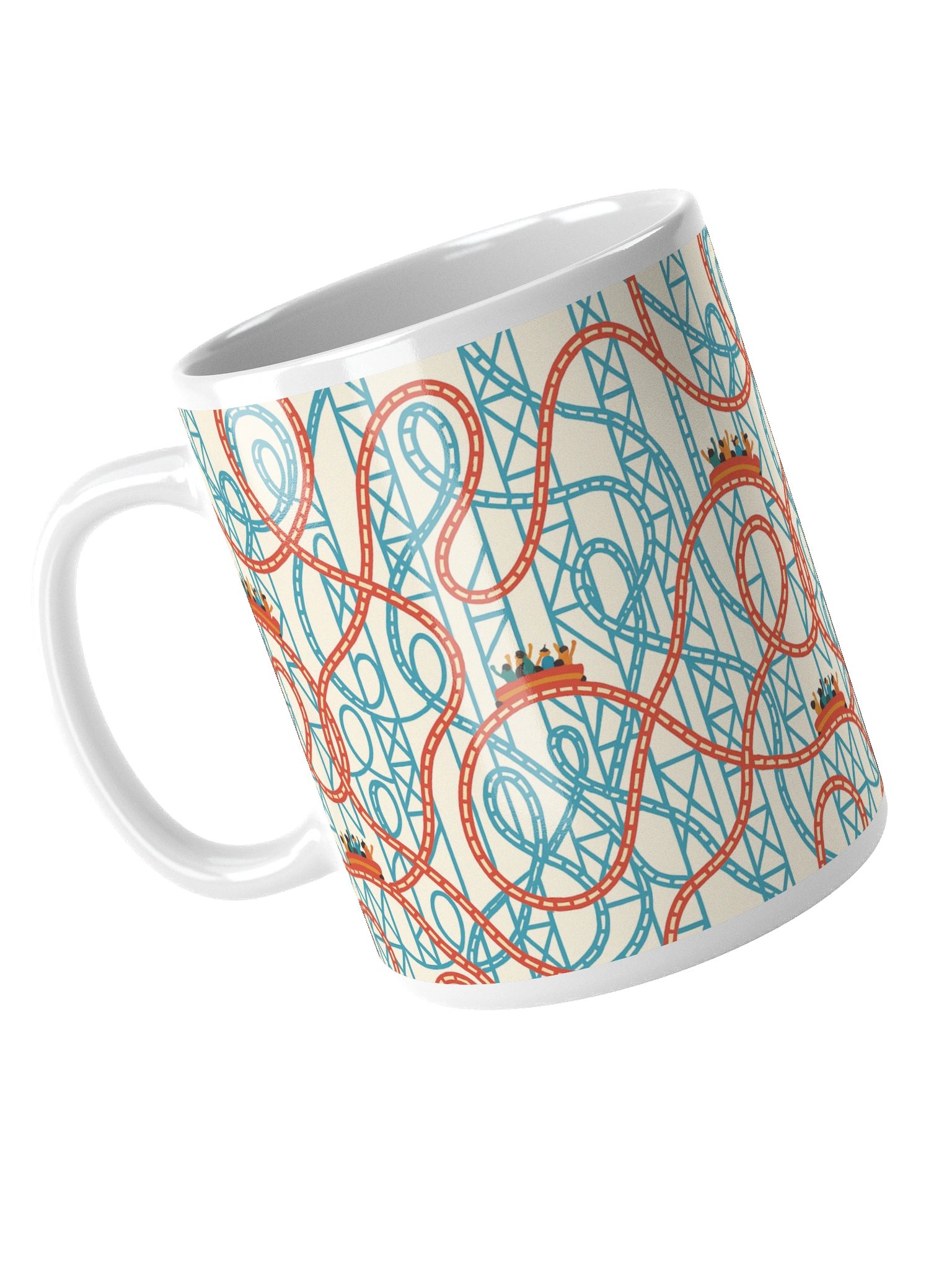 Roller Coaster Coffee Mug – Thrill Ride Theme for Amusement Park Fans product image (4)