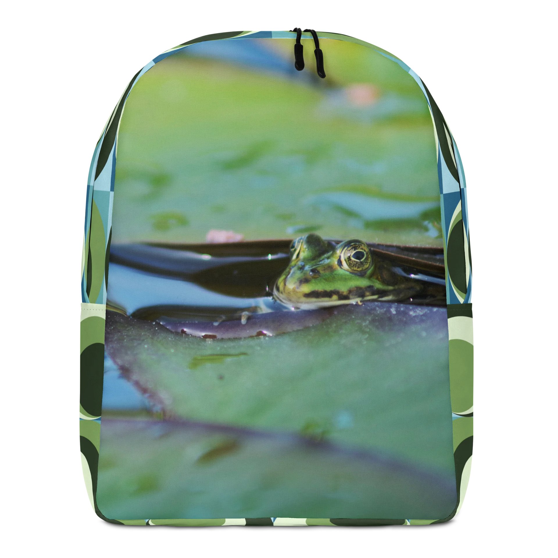 Design-backpack - Frog under lily pad (Light-colored Design) product image (3)