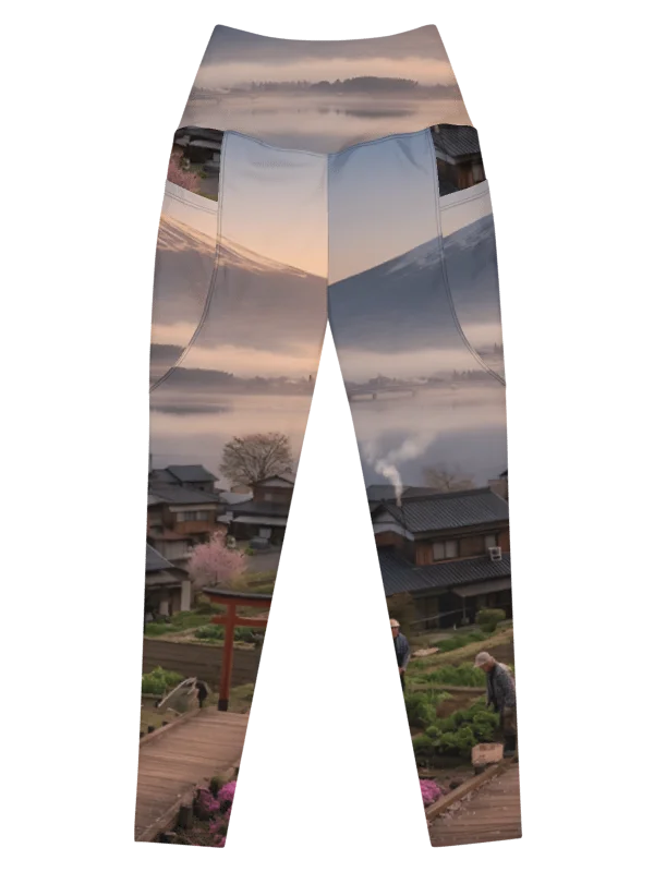 Mount Fuji High-Waisted Leggings with Pockets | UPF 50+ product image (1)