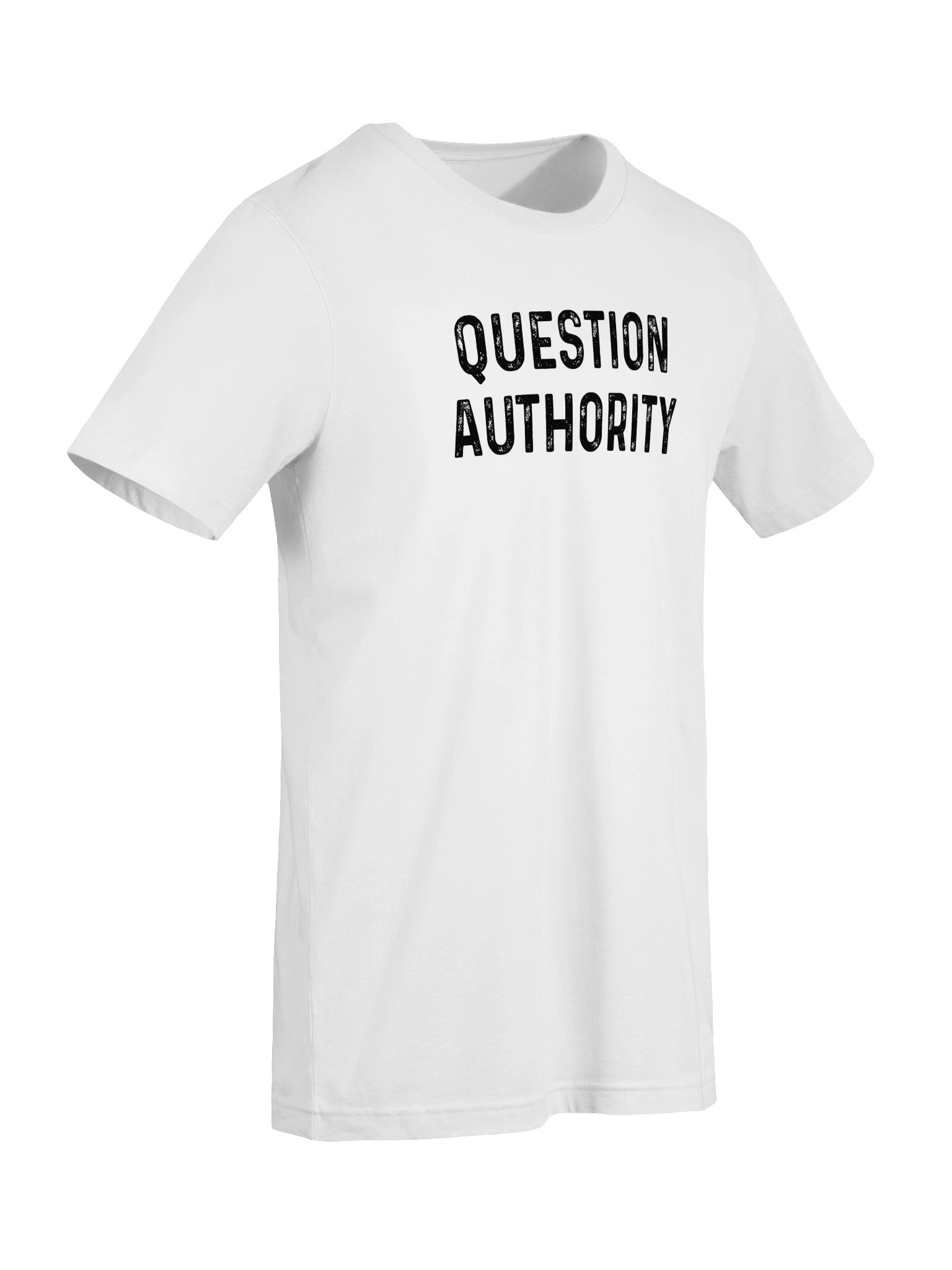 Question Authority White T-Shirt product image (7)