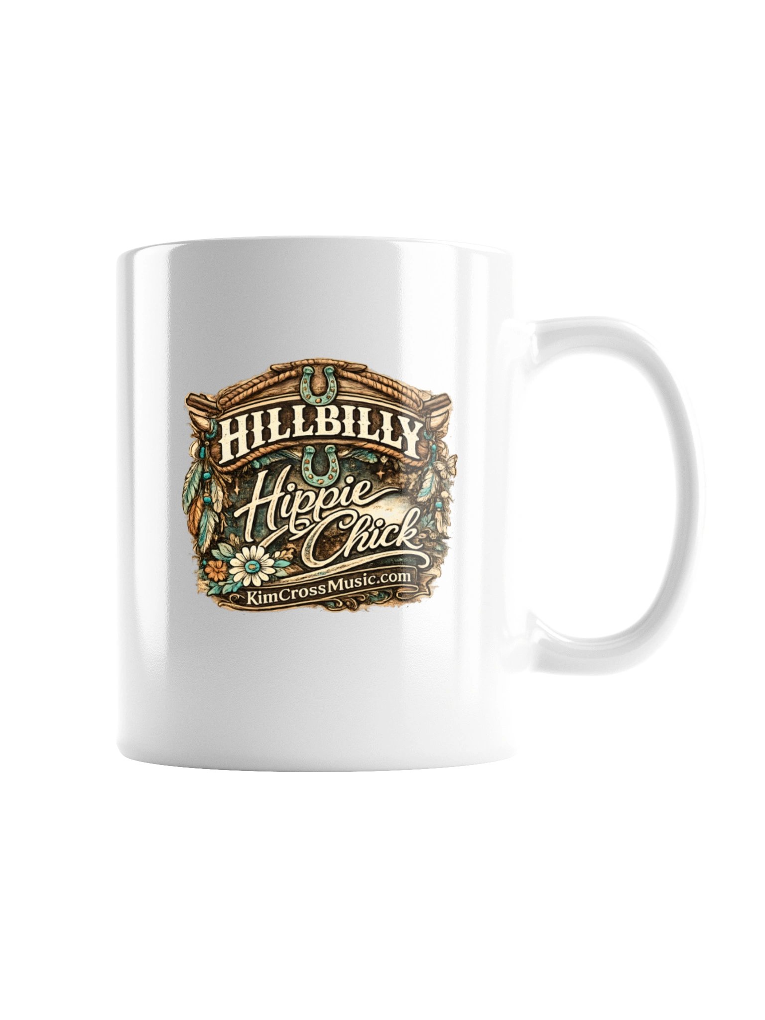 Hillbilly Hippie Chick White Coffee Mug product image (7)