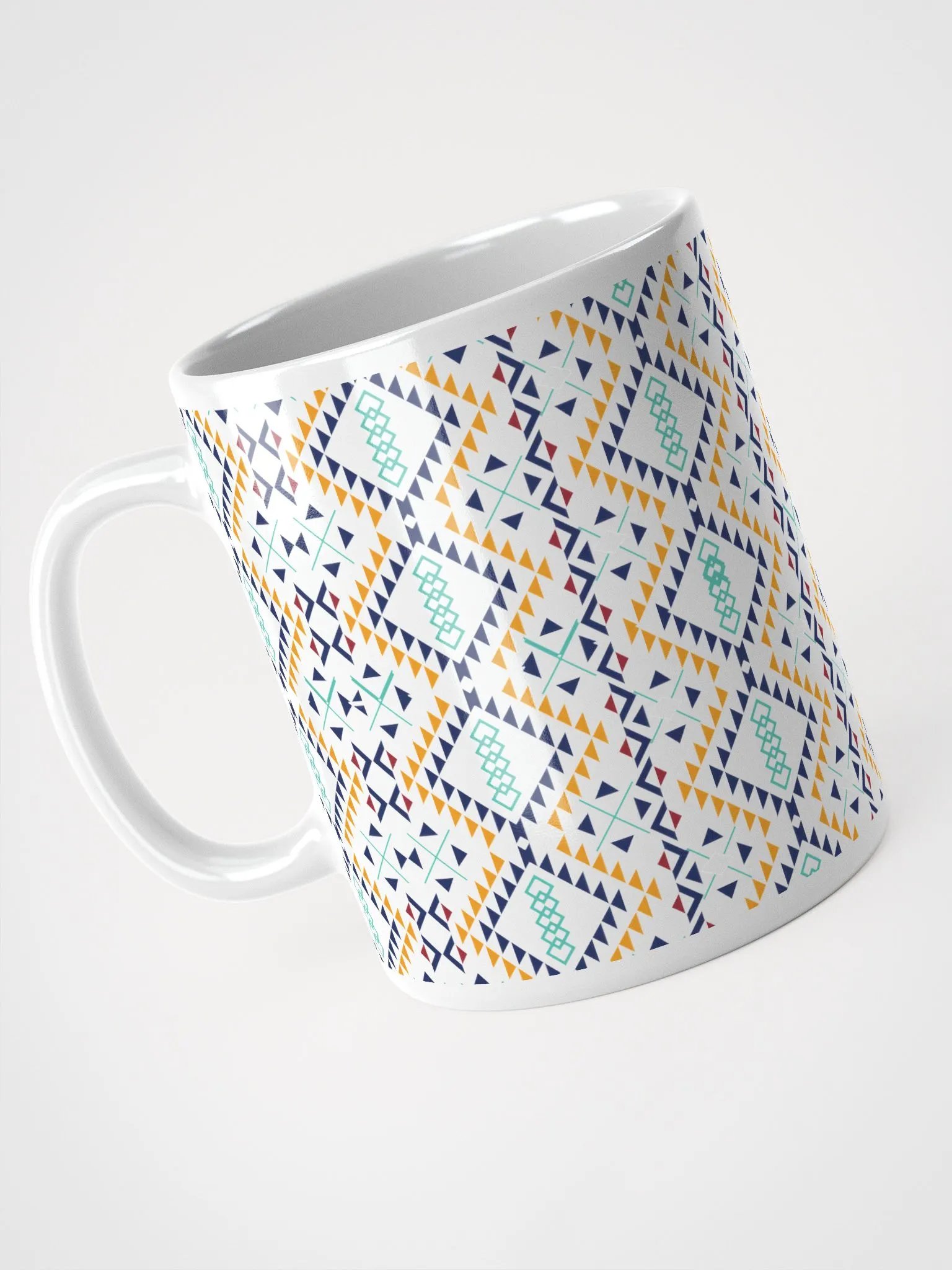 Miniature Triangles Design White Mug product image (8)