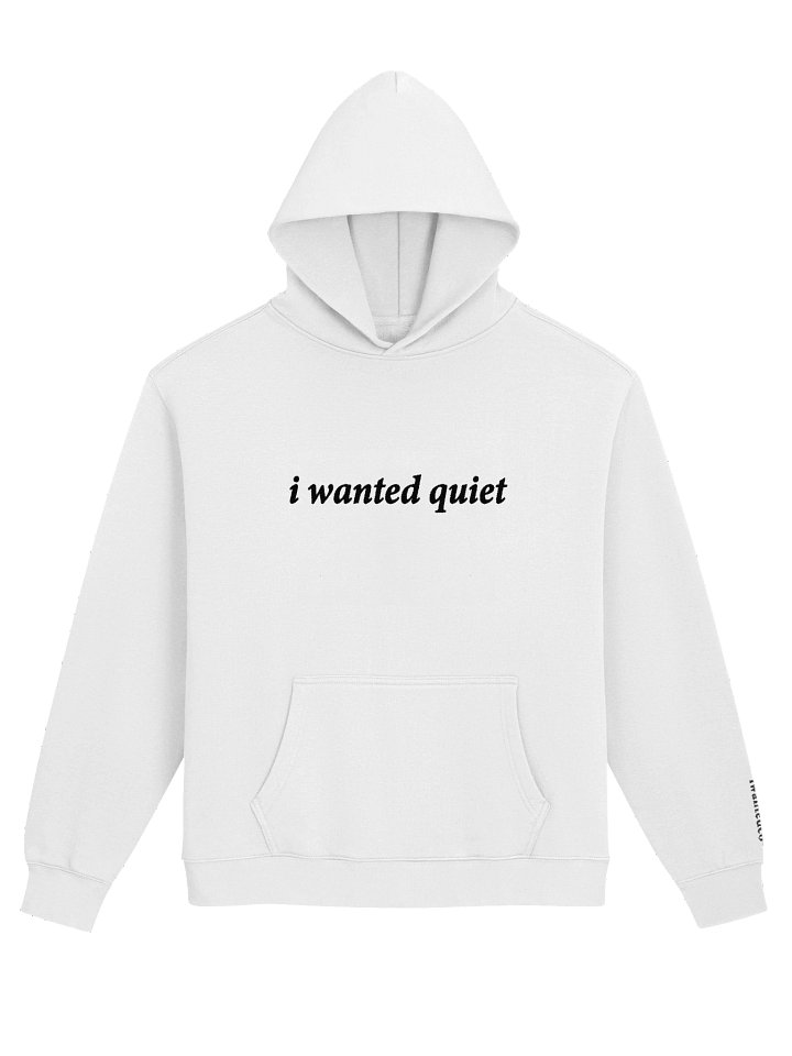 i wanted quiet – Embroidered Heavyweight Hoodie product image (2)