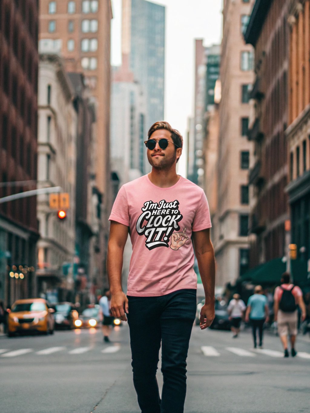 Im Just here to Clock It: TikTok Trend Unisex Tee product image (10)