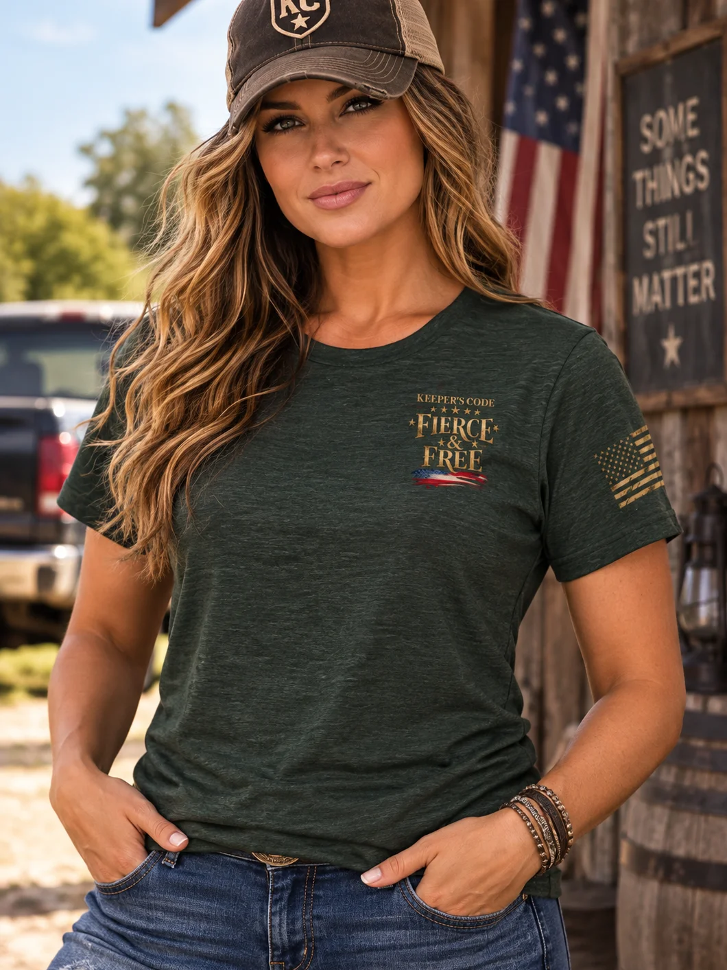 Keeper’s Code™ Women’s Fierce & Free Strong Roots Graphic T-Shirt product image (1)