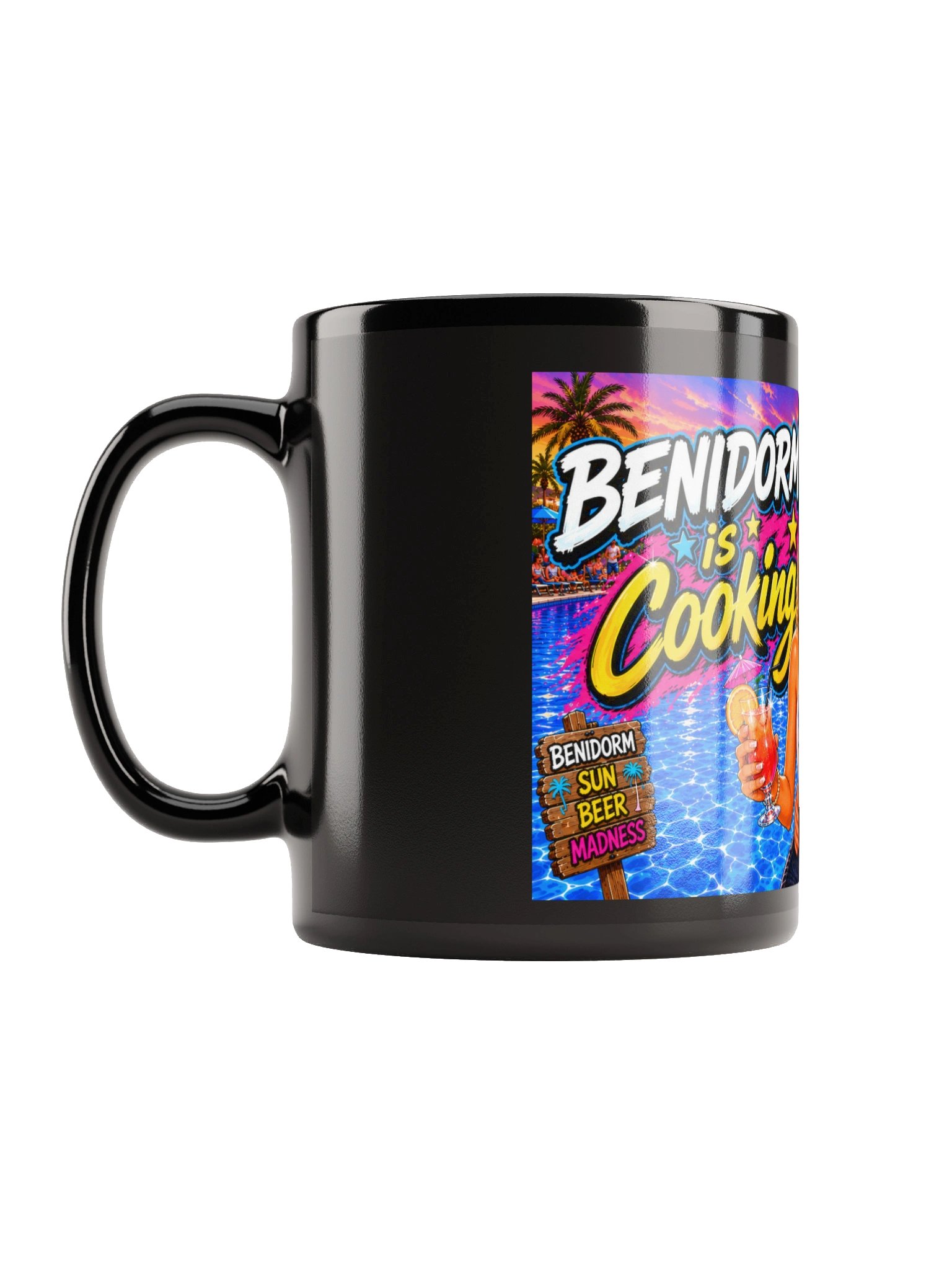 Benidorm is Cooking Black Mug product image (2)