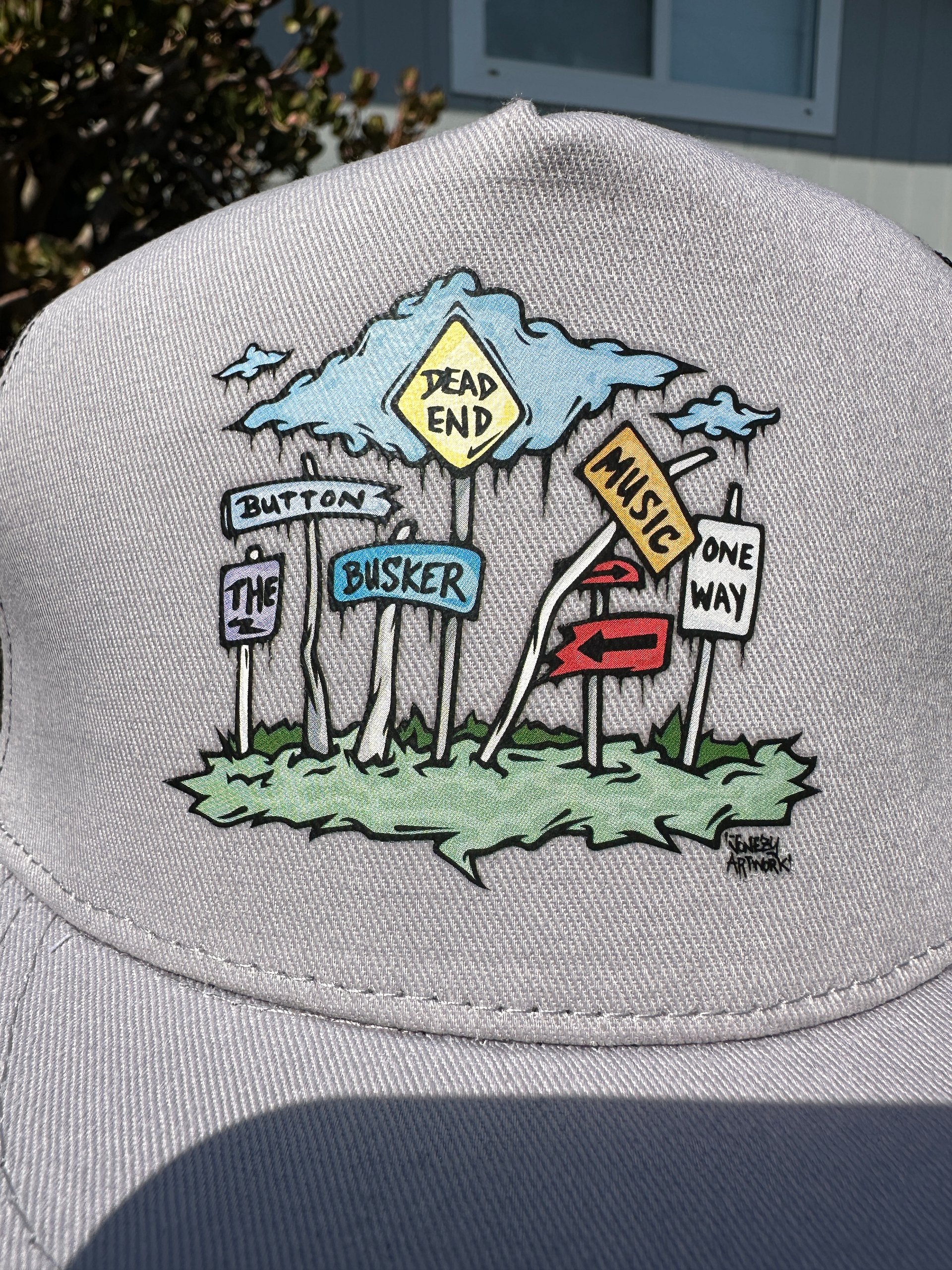 Button the Busker Snapback OG Street Art (Gray + Black) product image (6)