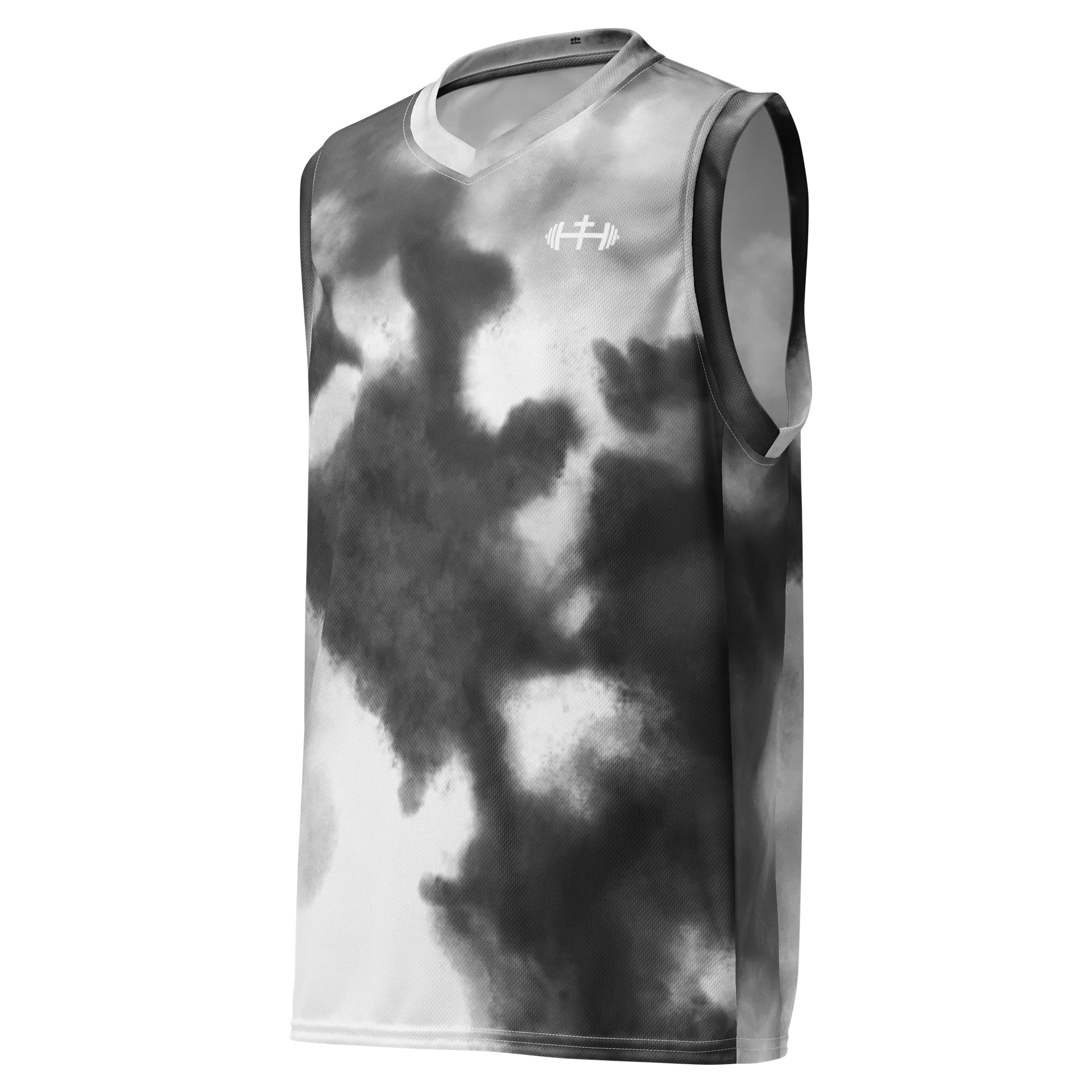 His House Performance V-Neck Muscle Tank - B&W Tie Dye product image (2)