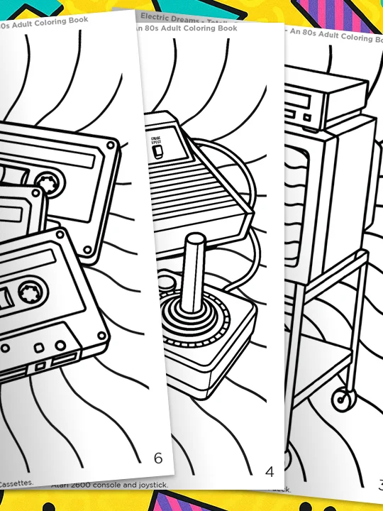 Electric Dreams - Totally Rad 80's Adult Coloring E-Book product image (2)