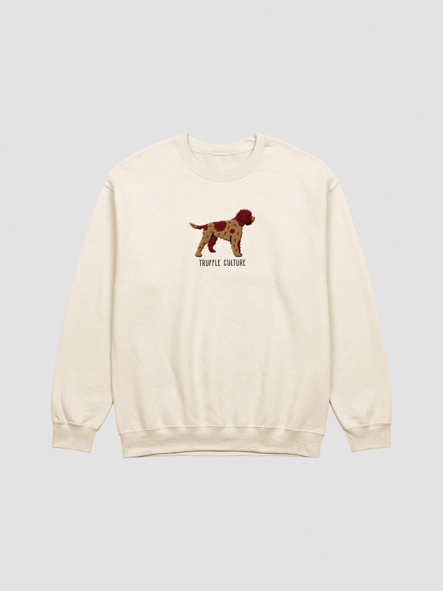 Truffle Culture Sweatshirt (Embroidered) of a Lagotto Romagnolo(Liver Roan) product image (4)