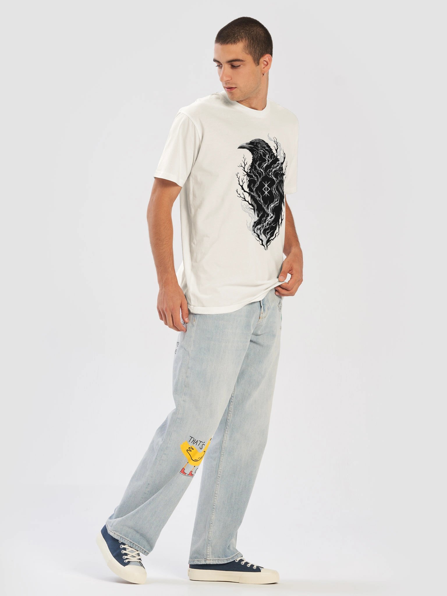 Protection Bind Rune Raven T-Shirt for Men product image (5)
