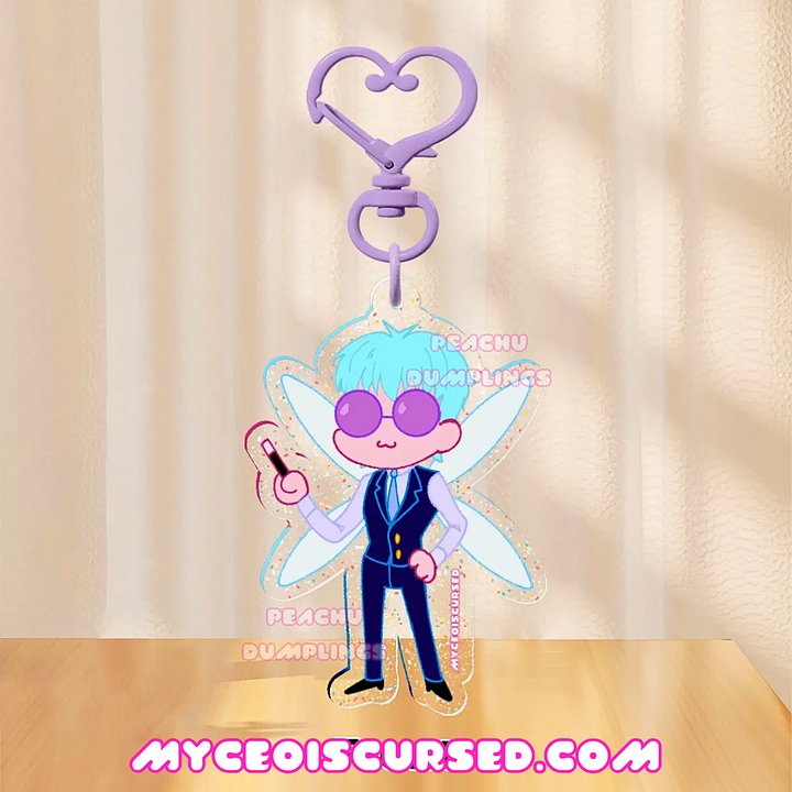 Office Fairy - Glitter Acrylic Charm💜 product image (1)