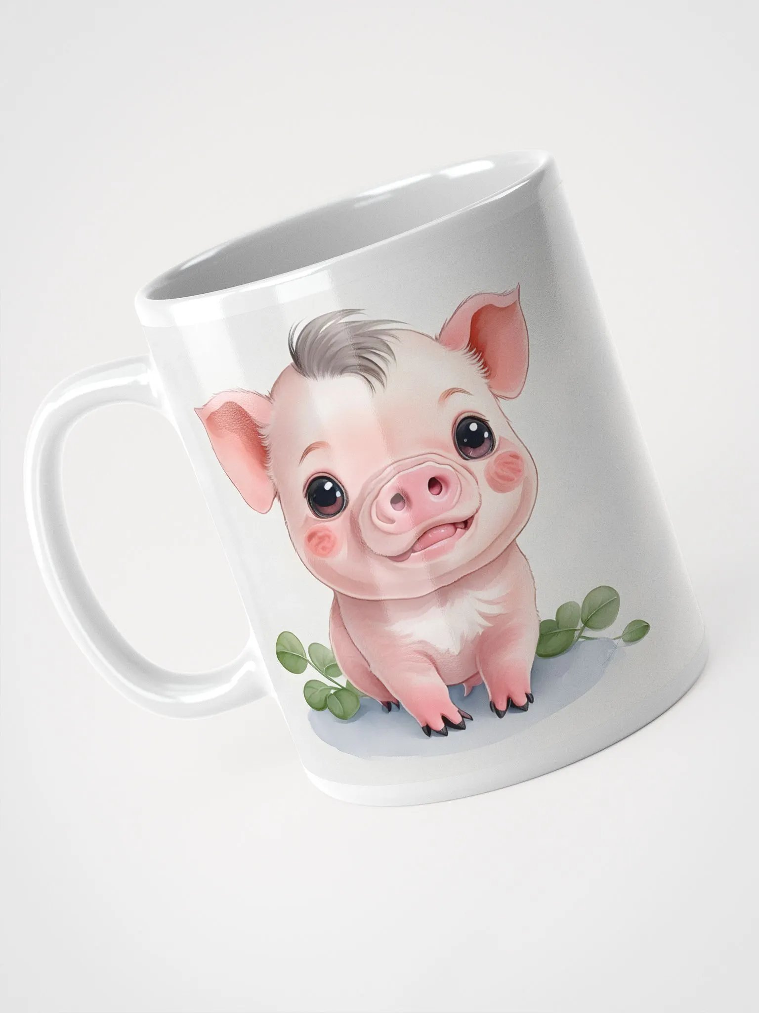 Delightful Piglet White Glossy Mug product image (5)