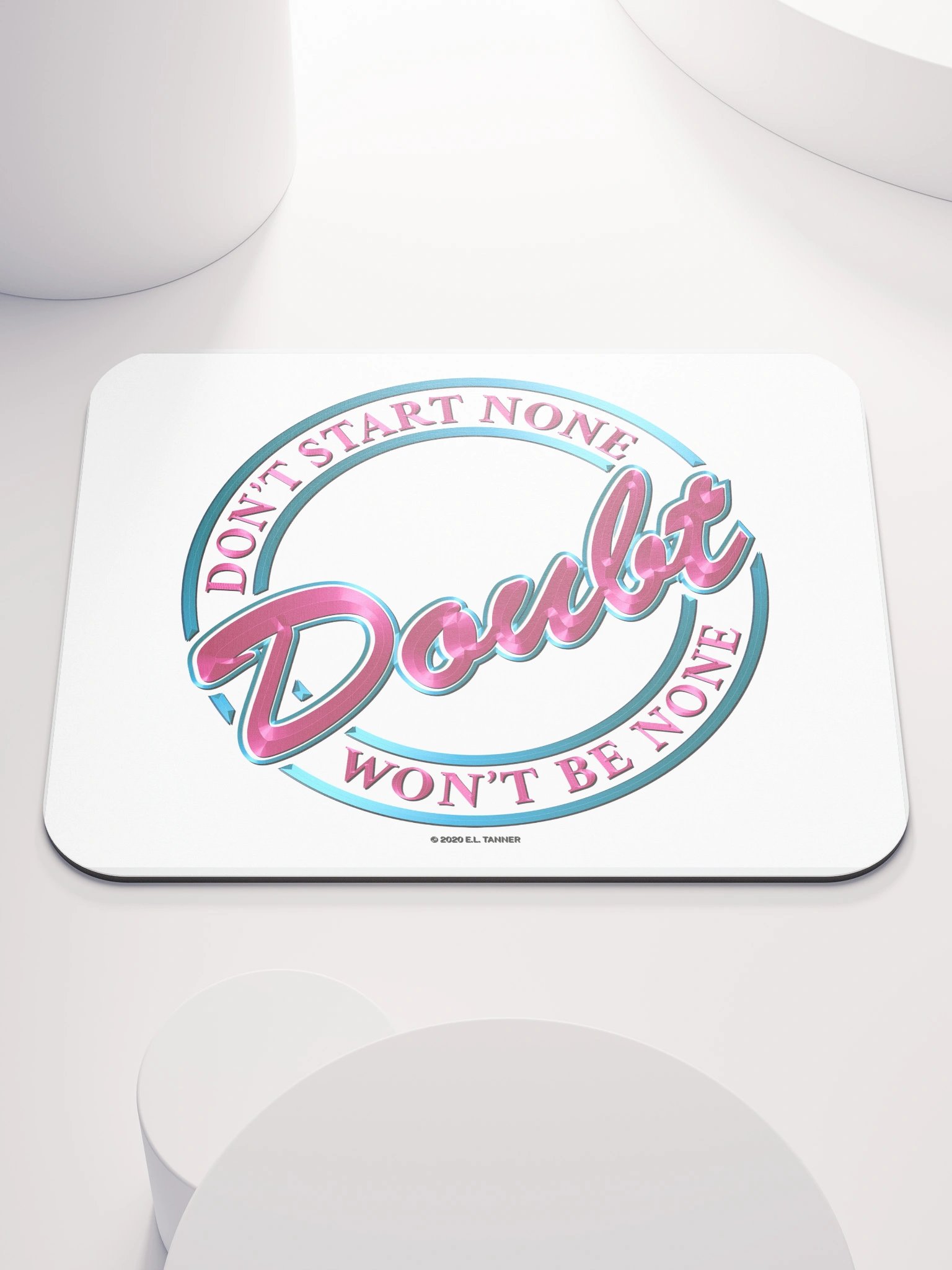 Doubt V1, Pink Mouse Pad BV product image (1)