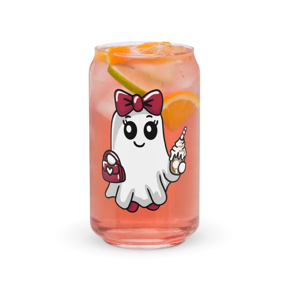 Stylish Ghost 16oz Can-Shaped Drinking Glass product image (6)