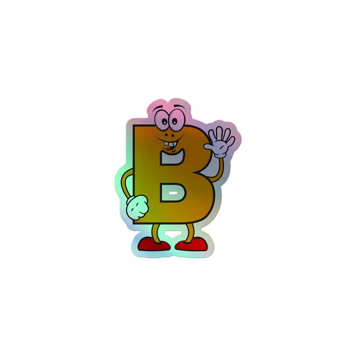 B Holographic Cartoon Character Sticker product image (1)