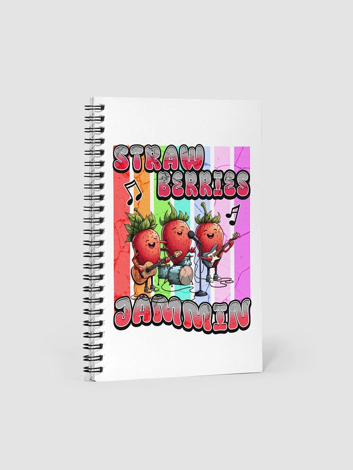 Strawberries Jammin Band Spiral Notebook product image (2)