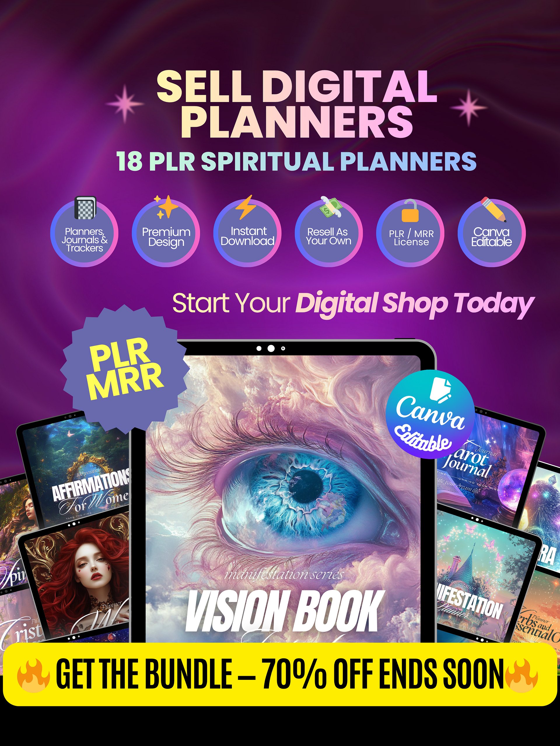 Spiritual Planners/Journals Bundle | MRR PLR Bundle product image (1)
