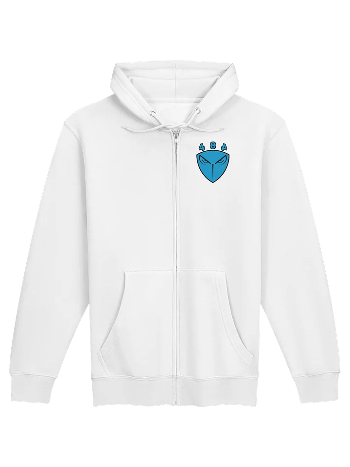 484 Face Logo White Zip Hoodie product image (1)